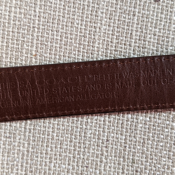 Coach genuine alligator belt - size small 30" - Picture 2 of 4